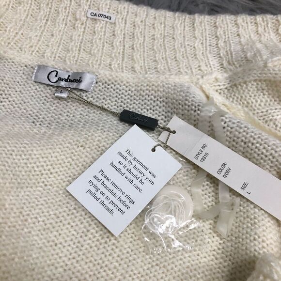 𝅺🆕 Carducci Woolblend Ivory sweater Cardigan - Picture 6 of 9